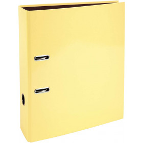 photo-Classeur à levier - 2 anneaux - Polypro - Dos 80 mm - Jaune pastel - Exacompta