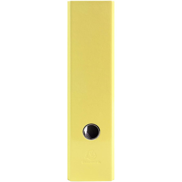 Classeur à levier - 2 anneaux - Polypro - Dos 80 mm - Jaune pastel - Exacompta