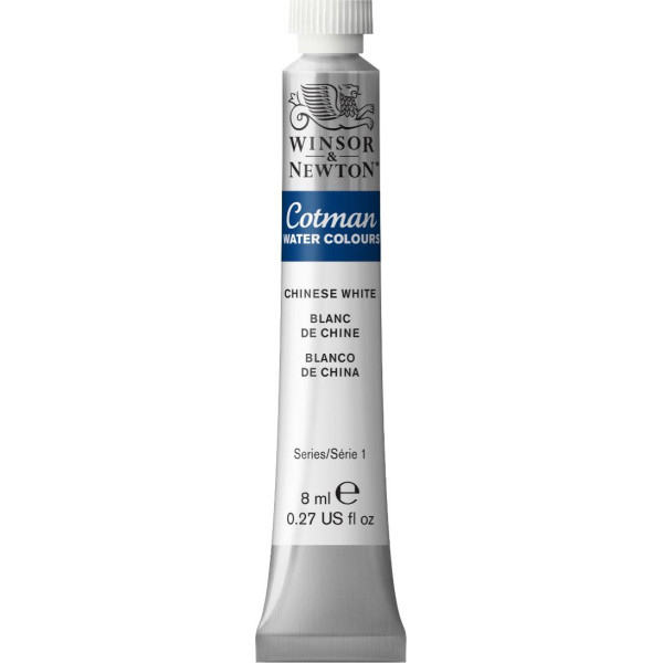 photo-Tube de peinture aquarelle fine - Blanc de Chine - Cotman - Winsor & Newton - 8ml