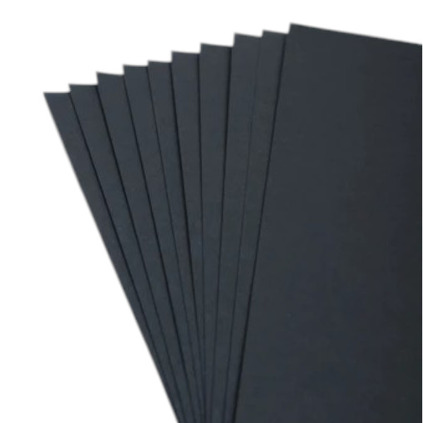 Papier dessin - 24x32cm - Noir à grain - Sans acide - 12 feuilles - 160g - Clairefontaine