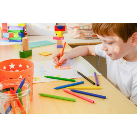 Crayons de couleur - Craies de coloriage - Enfant - BIC Kids - Plastidecor - 12 couleurs