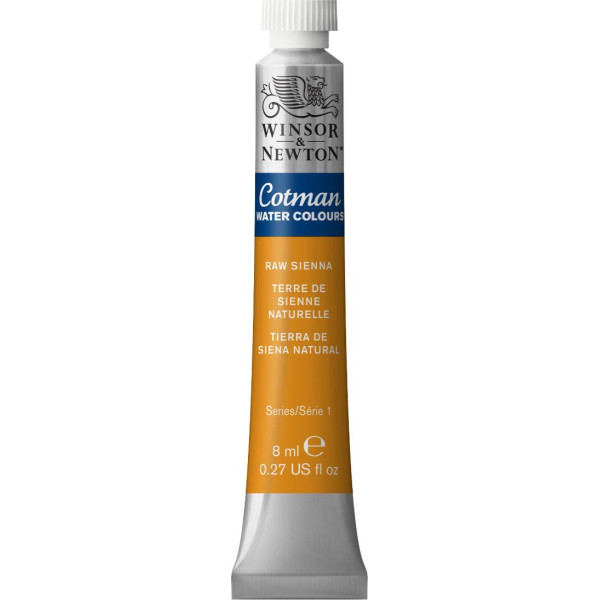 photo-Tube de peinture aquarelle fine - Terre de sienne naturelle - Cotman - Winsor & Newton - 8ml