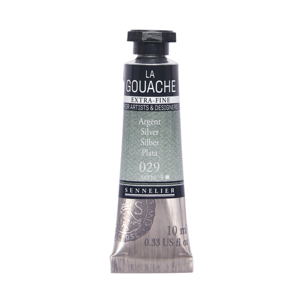 photo-Gouache - Extra-fine - Argent - 029 - Tube de 10ml - Sennelier
