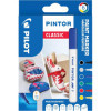 Marqueurs - A base d'eau - Tous supports - Couleurs classiques - 6 teintes - Pointe fine - Pilot Pintor