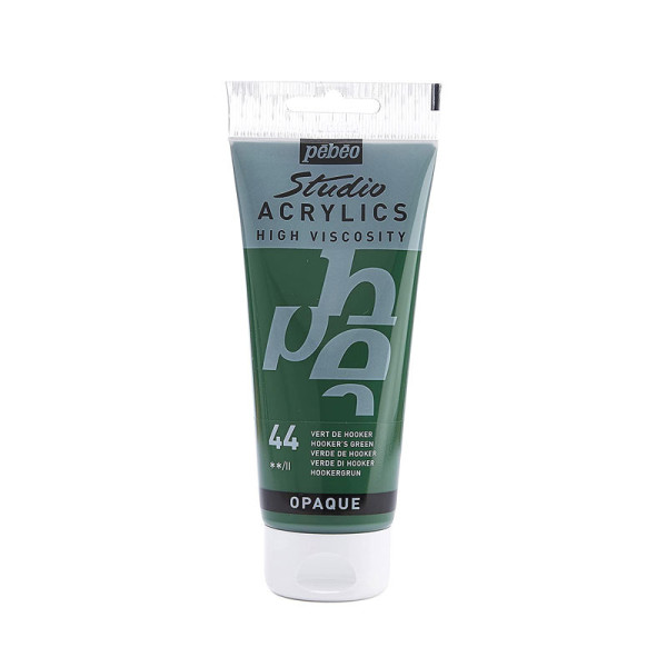photo-Tube de peinture acrylique - Vert de Hooker - Pébéo - Studio - 100 ml