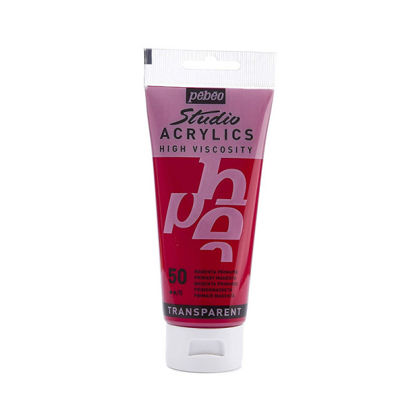photo-Tube de peinture acrylique - Magenta primaire - Pébéo - Studio - 100 ml