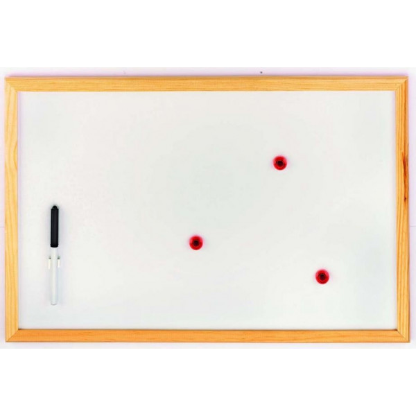 Tableau blanc magnétique 60 x 40 cm Ulmann + feutre effaçable + aimants