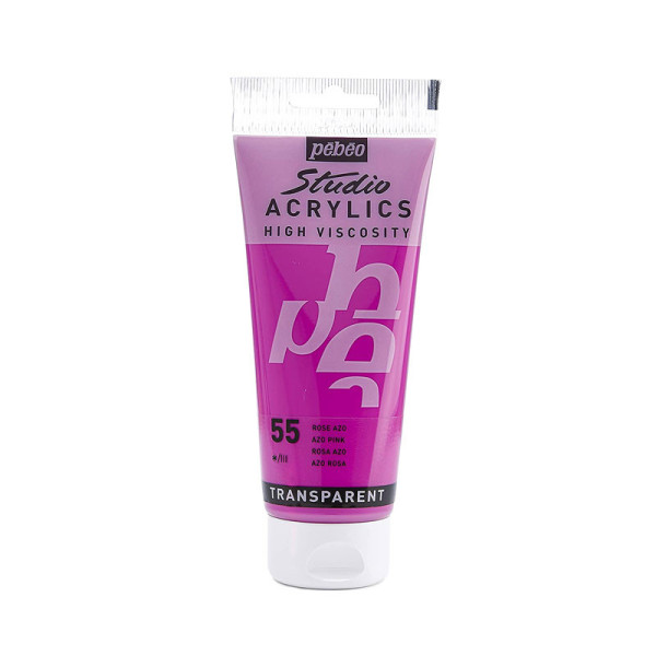 photo-Tube de peinture acrylique - Rose azo - Pébéo - Studio - 100 ml