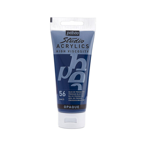 photo-Tube de peinture acrylique - Bleu de Prusse - Pébéo - Studio - 100 ml