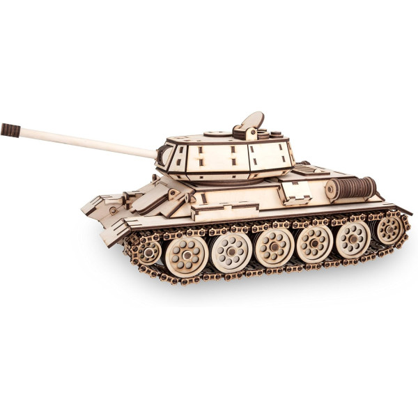 Modélisme - Maquette 3D - Char - Tank T-34 -  600 pièces - Bois - Puzzle