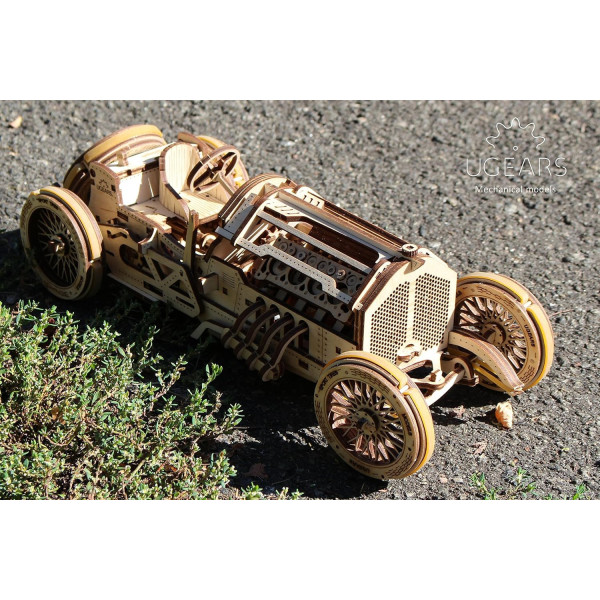 Modélisme - Maquette 3D - Voiture - Bolide U-9 grand prix - 384 pièces - Bois - UGears