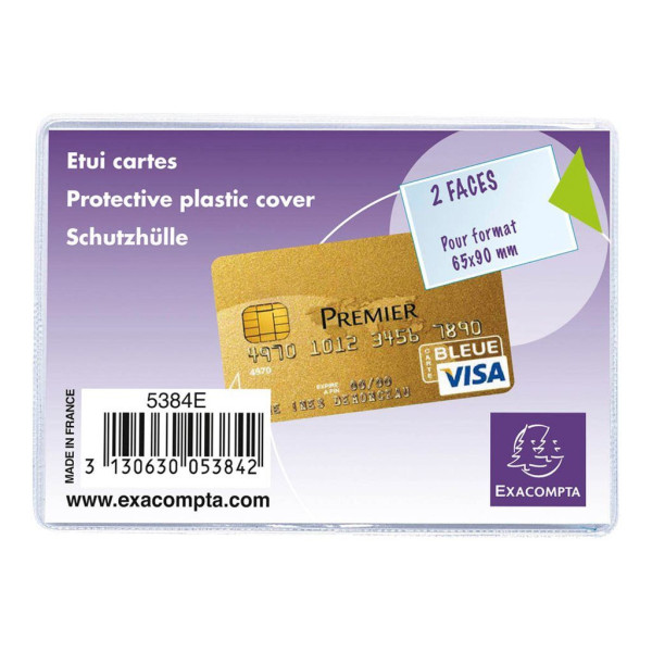 photo-Etui de protection pour carte bancaire - Plastique - Transparent - Exacompta