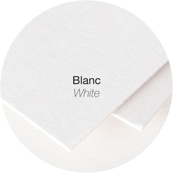 Cartes - 8,2x12,8cm - 210g - Pollen - Blanc - 25 unités - Clairefontaine
