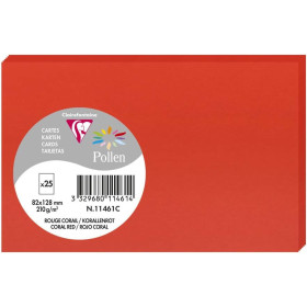 photo-Cartes - 8,2x12,8cm - 210g - Pollen - Rouge corail - 25 unités - Clairefontaine