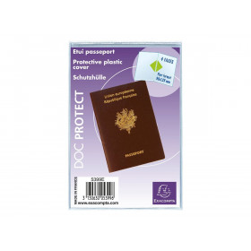 photo-Etui de protection pour passeport - Plastique - Transparent - Exacompta