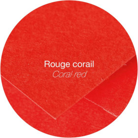 Cartes - 8,2x12,8cm - 210g - Pollen - Rouge corail - 25 unités - Clairefontaine
