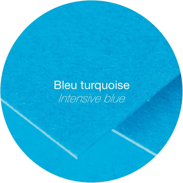 Cartes - 8,2x12,8cm - 210g - Pollen - Bleu turquoise - 25 unités - Clairefontaine