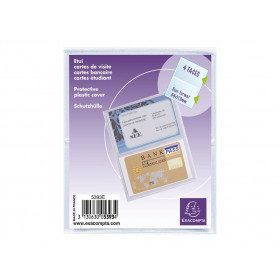 photo-Etui de protection - Carte bancaire - Permis de conduire - Plastique - Transparent - Exacompta