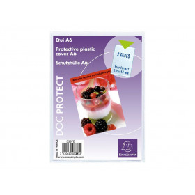 photo-Etui de protection pour document - A6 - Plastique - Transparent - Exacompta
