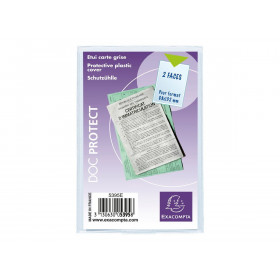 photo-Etui de protection - Carte grise - Assurance auto - Plastique - Transparent - Exacompta