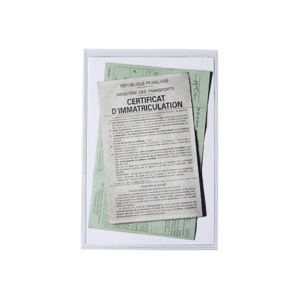 Etui de protection - Carte grise - Assurance auto - Plastique - Transparent - Exacompta