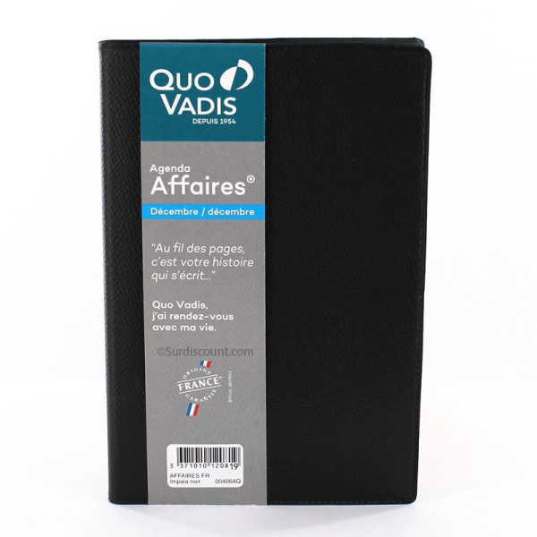 photo-Agenda Semainier 2022 Affaires - 10 X 15 Cm - Noir - Quo Vadis
