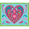 6 cartes sable paillette - Cœurs nounours - Activités pour enfant