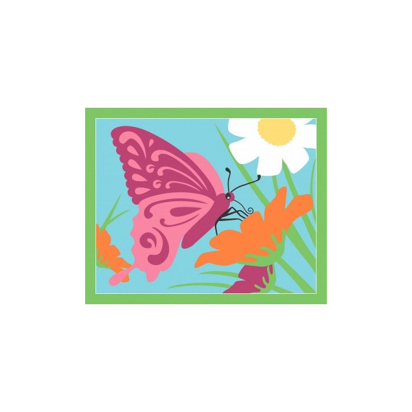 6 cartes sable paillette - Fleurs de printemps - Activités pour enfant