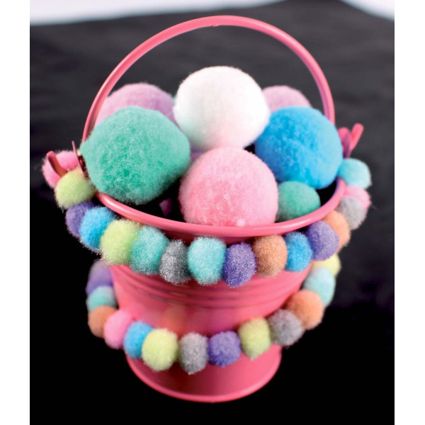 Pompons - Assortiment couleurs pastels - 0,8 cm de diamètre - 200 pièces