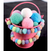 Pompons - Assortiment couleurs pastels - 0,8 cm de diamètre - 200 pièces