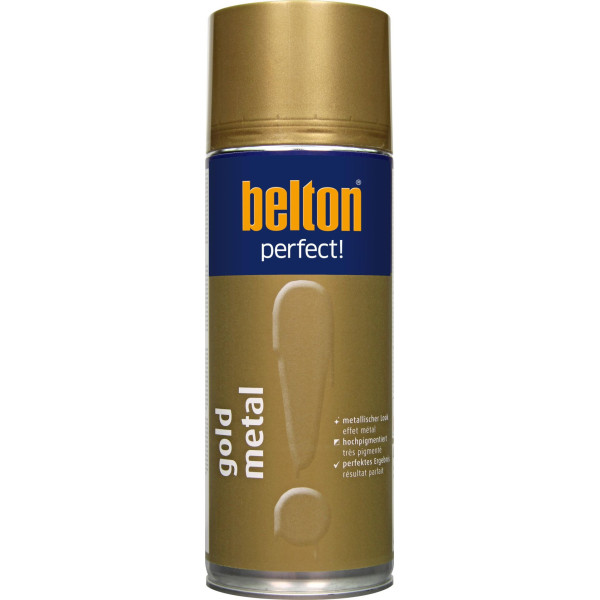 photo-Bombe de peinture - Or métal - Tous supports - Belton Perfect! - 400ml