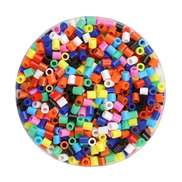 photo-Sachet de 1000 perles à repasser - Couleurs opaques - 5 mm