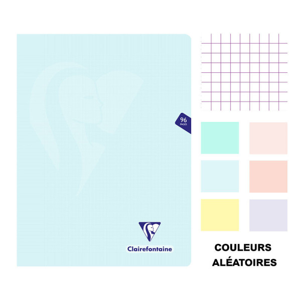 Cahier - 24x32(cm) - Petits carreaux - 96 pages - couverture en polypro - sans spirale - Clairefontaine