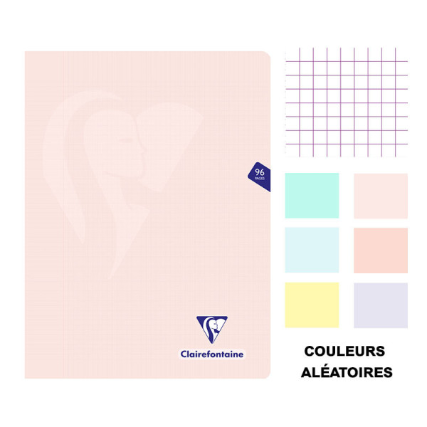 Cahier - 24x32(cm) - Petits carreaux - 96 pages - couverture en polypro - sans spirale - Clairefontaine