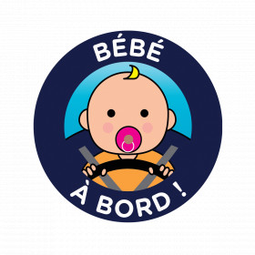 photo-Stickers pour voiture - Bébé à bord - Electrostatique - 15 cm
