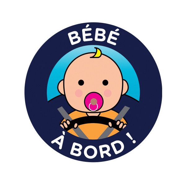 photo-Stickers pour voiture - Bébé à bord - Electrostatique - 15 cm