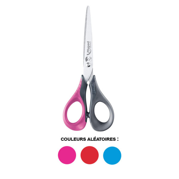 photo-Ciseaux scolaires - Gauchers - 16 cm - Ergonomique - Sensoft - Maped