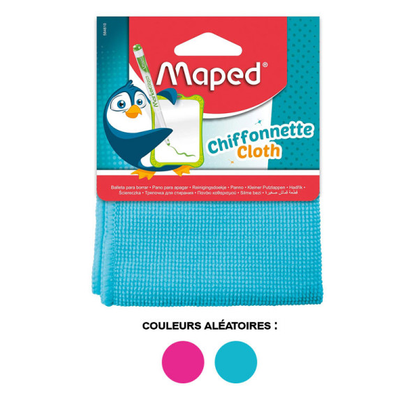 Chiffon pour ardoises et tableaux blancs - Microfibre - 20x20 cm - Maped