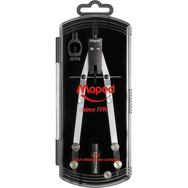 photo-Compas technique - Réglage rapide - Métal - Coffret 3 pièces - Maped