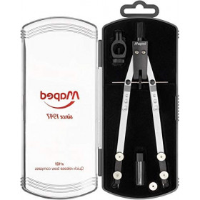 Compas technique - Réglage rapide - Métal - Coffret 3 pièces - Maped