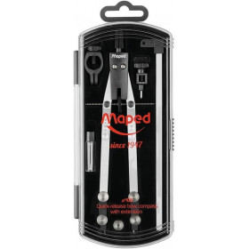 photo-Compas technique - Réglage rapide - Métal - Coffret 4 pièces - Maped