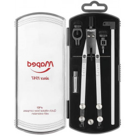 Compas technique - Réglage rapide - Métal - Coffret 4 pièces - Maped