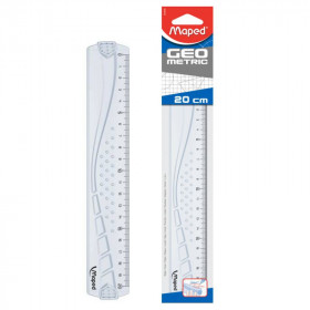 photo-Règle - Plate - 20 cm - Plastique - Geometric - Maped