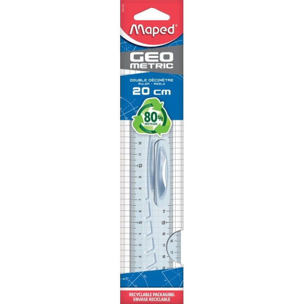 photo-Règle - Double décimètre - 20 cm - Plastique - Geometric - Maped