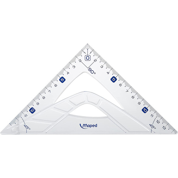 photo-Equerre - Scolaire - 45° - 21 cm - Plastique - Geometric - Maped