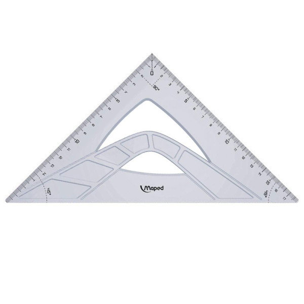 photo-Equerre - Scolaire - 45° - 26 cm - Plastique - Geometric - Maped