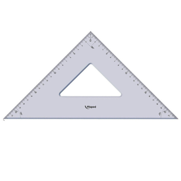 photo-Equerre - Scolaire - 45° - Hypoténuse 32 cm - Plastique - Geometric - Maped