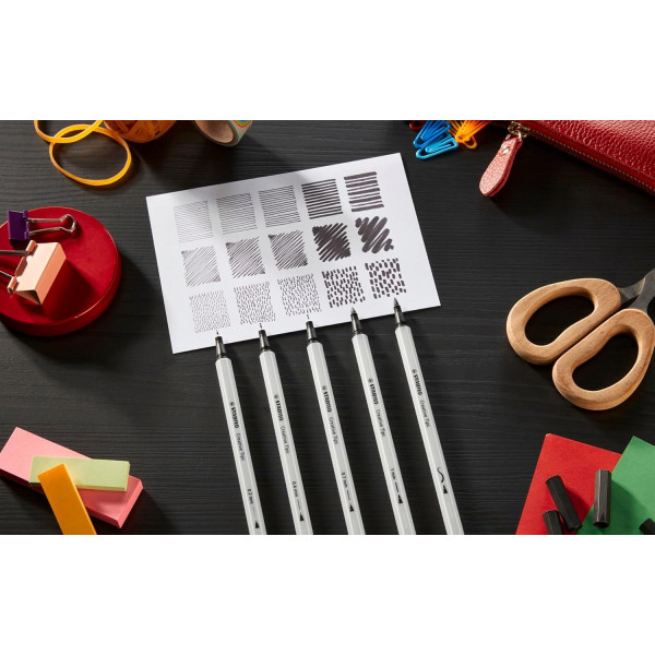 Feutres - Coloriage, dessin - 30 couleurs pastels - Assortiment pointes - STABILO Creative Tips