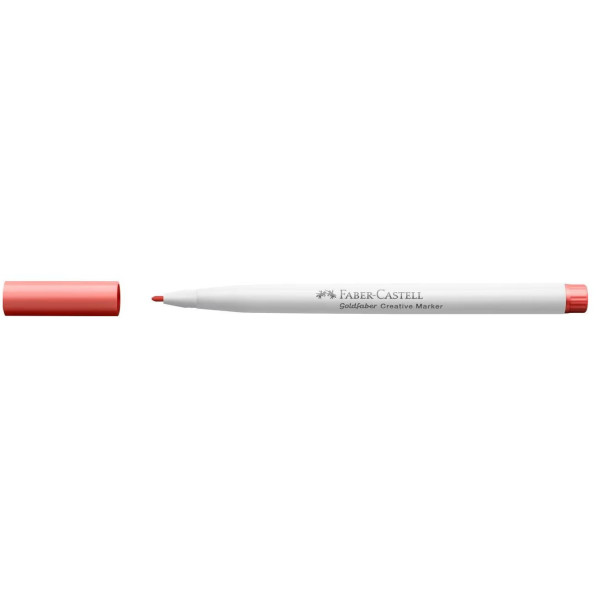 Feutre - Rouge - 521 - Indélébile - Pointe 1,5mm - Tous supports - Faber-Castell Goldfaber creative marker