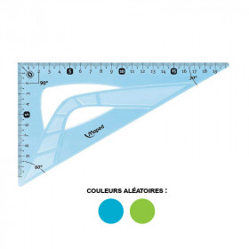 photo-Equerre - Scolaire - 60° - Grand côté 21 cm - Plastique - Incassable - Maped